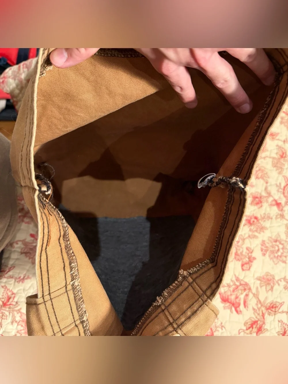 Vintage 90s Parker Ranch Hawaii Made in USA cotton Tan Canvas Tote Bag